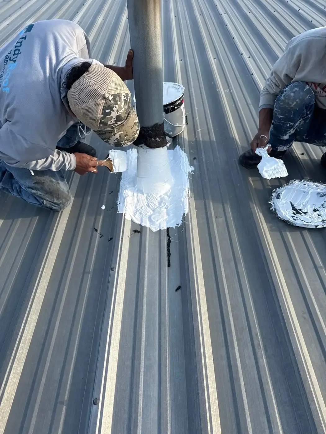 Flashing and seam work in Gaston